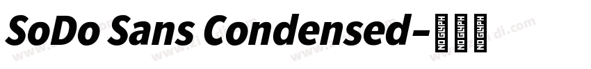 SoDo Sans Condensed字体转换